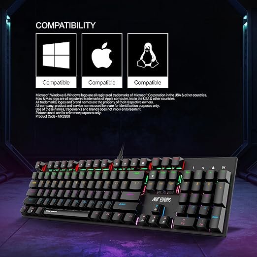 ANT ESPORTS MK3200 V2 MECHANICAL BACKLIT GAMING KEYBOARD - Image 4